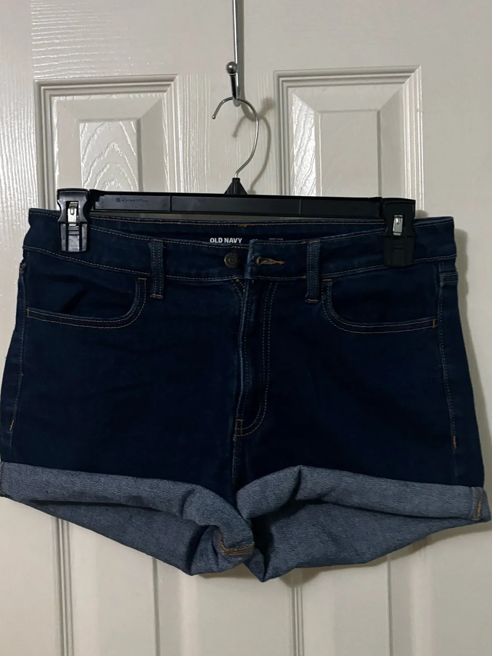 Old Navy Dark Blue Denim Roll-Cuff Jean Shorts